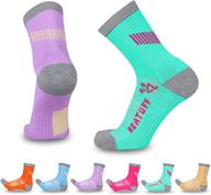 🧦 ultimate comfort and performance: heatuff women's 6 pack hiking crew socks for outdoor trekking logo