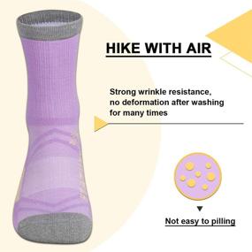 img 1 attached to 🧦 Ultimate Comfort and Performance: Heatuff Women's 6 Pack Hiking Crew Socks for Outdoor Trekking