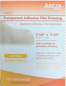 img 3 attached to 💯 100 Transparent Waterproof Adhesive Film Skin Dressings - 2" x 3/8" & 2 3/4" (6cm x 7cm) - by Areza Medical