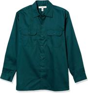 men's amazon essentials long sleeve wrinkle resistant shirts logo
