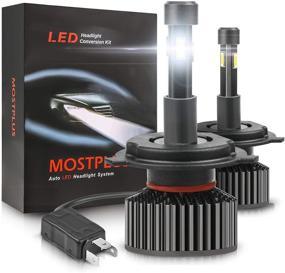 img 4 attached to Улучшенная видимость с MOSTPLUS LED-фарой H4 9003 Hi/Low лампой 100W 13000LM - TX1860 чип 6000K белый (одна пара)