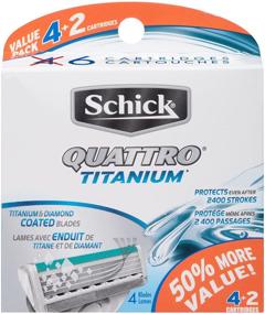 img 1 attached to Schick Quattro Titanium Razor Refills: Ultimate Shave and Hair Removal Solution for Men