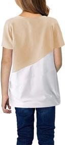 img 1 attached to Asvivid Summer Colorblock Crewneck T Shirts Girls' Clothing in Tops, Tees & Blouses