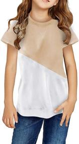 img 2 attached to Asvivid Summer Colorblock Crewneck T Shirts Girls' Clothing in Tops, Tees & Blouses