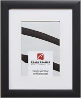 craig frames 1wb3bk 18x24 black picture frame with mat - ideal for 12x18 inch photo display логотип