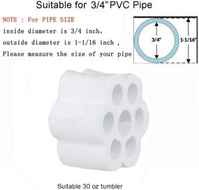 img 3 attached to 🔧 High-density Foam Cup Turner Accessories for 30 oz Tumbler - 4 Pieces, suitable for 1.05-inch PVC Pipe, ideal Partner for Cup Spinner Machine with 3/4" Pipe