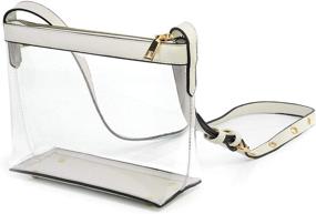 img 3 attached to Stylish Clear Zipper Cross Body Bag with Vegan Leather Trim - Chic and Eco-Friendly!