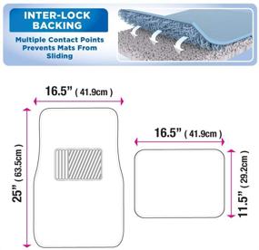 img 3 attached to BDK MT-120-CC Смежные автомобильные коврики: ковер без скольжения с безопасной технологией сопряжения - 4 шт. набор в угольном цвете.