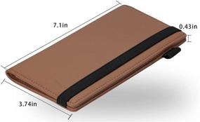 img 1 attached to Toughergun Leather Checkbook Holder with RFID Blocking - Secure Your Finances in Style