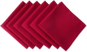 img 4 attached to 🍽️ DII Wrinkle Resistant 20x20" Polyester Napkin, Pack of 6, Red - Ideal for Brunch, Catering Events & Everyday Use