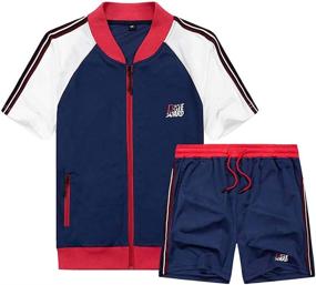img 4 attached to Litteking Tracksuits Outfit Casual Jogging Sports & Fitness in Team Sports