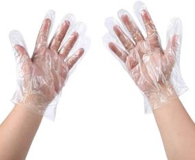 img 4 attached to 🧤 Brandon-super Transparent Plastic Disposable Gloves - 500 PCS, One Size Fits Most