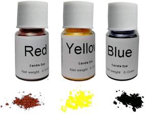 img 4 attached to 🕯️ Vibrant DIY Soy Candle Dye: Concentrated Assorted Bottles for 11 LB Soy Candle Wax - Red, Yellow, and Blue Included!