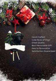 img 3 attached to 🐾 Hand Painted Black Labrador Dangling Legs Christmas Ornament - Easily Personalized and Unique Holiday Decoration