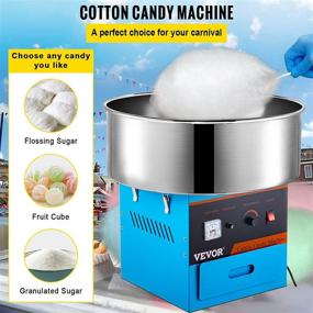 img 3 attached to 🍭 VBENLEM 20.5 Inch Commercial Cotton Candy Machine: Floss Maker 1030W for Family and Various Party, Blue