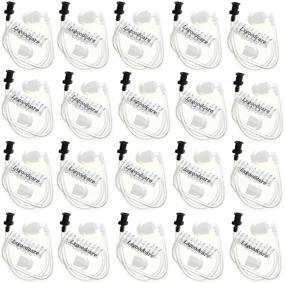 img 4 attached to 🎧 Lsgoodcare Replacement Coil Tube 20Pcs: White Acoustic Air Tube Audio with Earbuds for Motorola Kenwood Icom Midland Two Way Radio Walkie Talkie Ear Piece