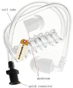 img 3 attached to 🎧 Lsgoodcare Replacement Coil Tube 20Pcs: White Acoustic Air Tube Audio with Earbuds for Motorola Kenwood Icom Midland Two Way Radio Walkie Talkie Ear Piece