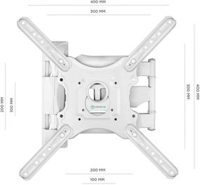 img 2 attached to 📺 ONKRON Full Motion TV Wall Mount Bracket - 32&#34; to 55-inch LCD LED Flat Screens, 77 lbs Weight Capacity, Extendable & Swivel, VESA 400 x 400 mm, M4 White