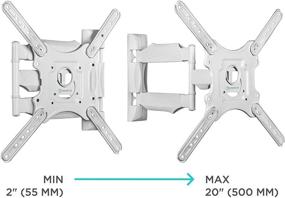 img 3 attached to 📺 ONKRON Full Motion TV Wall Mount Bracket - 32&#34; to 55-inch LCD LED Flat Screens, 77 lbs Weight Capacity, Extendable & Swivel, VESA 400 x 400 mm, M4 White