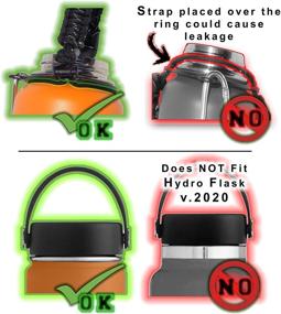 img 3 attached to Hike & Joy Paracord Handle for Hydro Flask & Wide Mouth Bottles - 12 to 64oz. Includes Water Bottle Strap Carrier, Safety Ring & Carabiner. Ideal Water Bottle Handle for Hiking - Upgrade before 2020!