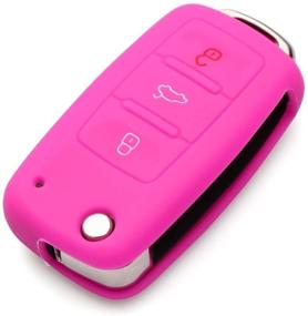 img 3 attached to Protective Silicone Case Cover for VW Volkswagen New Remote Flip Key FOB by 9 Moon