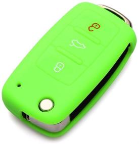 img 2 attached to Protective Silicone Case Cover for VW Volkswagen New Remote Flip Key FOB by 9 Moon