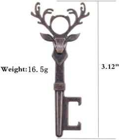 img 3 attached to 🔑 Vintage Skeleton Key Bottle Openers: Unique Wedding Favors with Escort Tag Card - DerBlue 60 PCS Rustic Decorative Key Bottle Opener Set