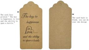 img 2 attached to 🔑 Vintage Skeleton Key Bottle Openers: Unique Wedding Favors with Escort Tag Card - DerBlue 60 PCS Rustic Decorative Key Bottle Opener Set