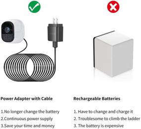 img 1 attached to Адаптер питания ALERTCAM для Arlo: Погодостойкий USB-кабель длиной 25 футов (7,5 м), непрерывная зарядка для Arlo Pro и Arlo Pro 2 - замена батареек не требуется (3 штуки, черного цвета)