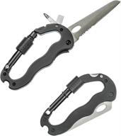 🔑 kc-rx881-2 se locking carabiner knives - 4-in-1 multipurpose set (2-pack) логотип