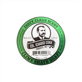 img 1 attached to 🥒 Refreshing Col. Conk Lime Glycerine Shave Soap - 2.25 oz | Quality Shaving Product