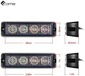 img 2 attached to 🚨 2 ПАКЕТА - Водонепроницаемый Чрезвычайный маячок аварийной осветительной башни с янтарным струбциной мигала ко- 4 светодиодами для автомобилей SUV пикапов Джипов