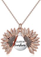 🌻 sterling silver sunflower locket necklace: you are my sunshine engraved pendant for her - anniversary jewelry logo