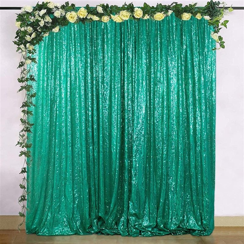 photobooth background best choice-4ftx7ft-green-sequin backdrops logo