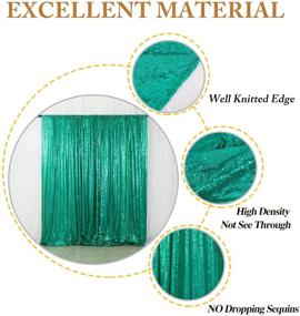 img 1 attached to 📸 4FTx7FT Green Sequin Backdrops - Best Choice for PHOTOBOOTH, Weddings, Rust Backdrop, Sequin Fabric, Sequin Curtains, Photography Backdrop (Buy it Now)