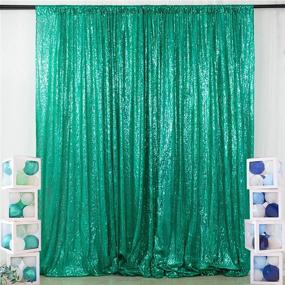 img 3 attached to 📸 4FTx7FT Green Sequin Backdrops - Best Choice for PHOTOBOOTH, Weddings, Rust Backdrop, Sequin Fabric, Sequin Curtains, Photography Backdrop (Buy it Now)