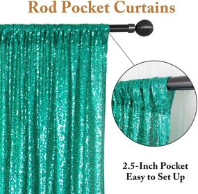 img 2 attached to 📸 4FTx7FT Green Sequin Backdrops - Best Choice for PHOTOBOOTH, Weddings, Rust Backdrop, Sequin Fabric, Sequin Curtains, Photography Backdrop (Buy it Now)
