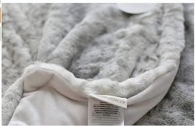 img 2 attached to Cynthia Rowley Faux Fur Throw Blanket: Luxuriously Soft Plush in Brown Taupe Stripe or Ivory Snow Leopard Print