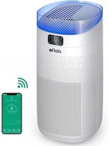 img 4 attached to 🌬️ Efficient Home Air Purifier: Afloia Smart WiFi Alexa Control, H13 True HEPA Filter, Covers 1500ft², Removes 99.9% Allergens, Dust, Smoke, Pollen, Odors - White