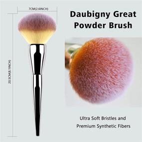 img 2 attached to Durable Kabuki Makeup Brush: Achieve Flawless Liquid, Cream, and Powder Blending with Daubigny's Premium Large Flat Arched Foundation Brush