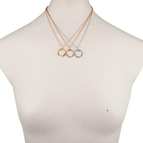 img 1 attached to LUX ACCESSORIES Hope Faith Love Circle of Life ✨ BFF Necklace Set - Multi Color, Best Friends Pendant (3pc)