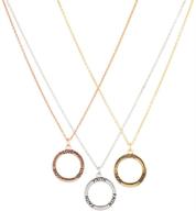 lux accessories hope faith love circle of life ✨ bff necklace set - multi color, best friends pendant (3pc) logo