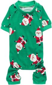 img 4 attached to 🎅 Festive Holiday Pet Pajamas: 100% Cotton Santa Claus & Rudolph Reindeer Clothes for Christmas