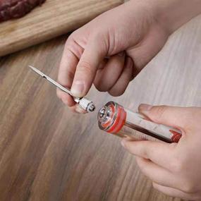 img 2 attached to 🍖 Premium Red Meat Injector Syringe - 3 Marinade Injector Needles, 1oz Capacity, Easy to Use and Clean, Perfect for BBQ Grill and Turkey"