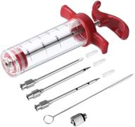 🍖 premium red meat injector syringe - 3 marinade injector needles, 1oz capacity, easy to use and clean, perfect for bbq grill and turkey" logo