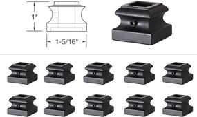 img 3 attached to 🏢 SH900 - Iron Baluster Shoes - Flat Shoe with Screw - Set of 10 (Satin Black) for 1/2" Square Balusters