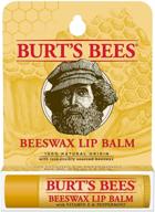 🐝 burt's bees original beeswax lip balm, 100% natural with vitamin e & peppermint oil, 0.15oz tube logo