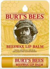 img 4 attached to 🐝 Burt's Bees Original Beeswax Lip Balm, 100% Natural with Vitamin E & Peppermint Oil, 0.15oz Tube