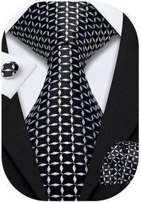 img 4 attached to 👔 Stylish and Trendy Men's Wedding Accessories: Barry Wang Designer Stripe Handkerchief