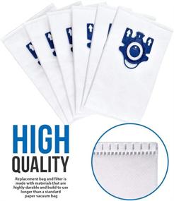 img 1 attached to Miele Type GN Replacement Dust Bag: High-Quality 3D Efficiency Filters, Compatible with S2, S5, S8, Classic C1, Complete C2 & Complete C3 Series (6 Bags & 2 Filters)